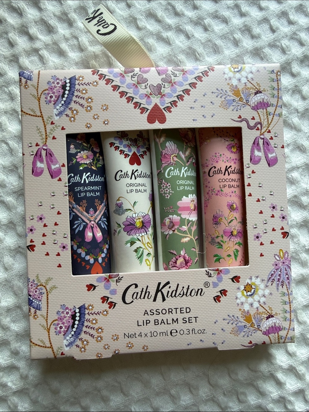 Cath Kidston Floral Lip Balm Set - Navy, White, Green, Pink